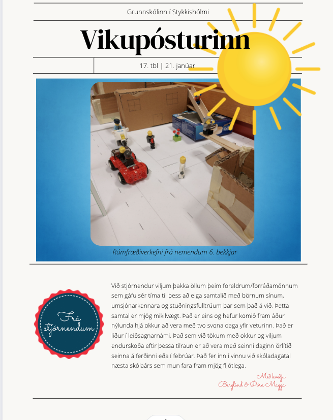 Vikupóstur stjórnenda