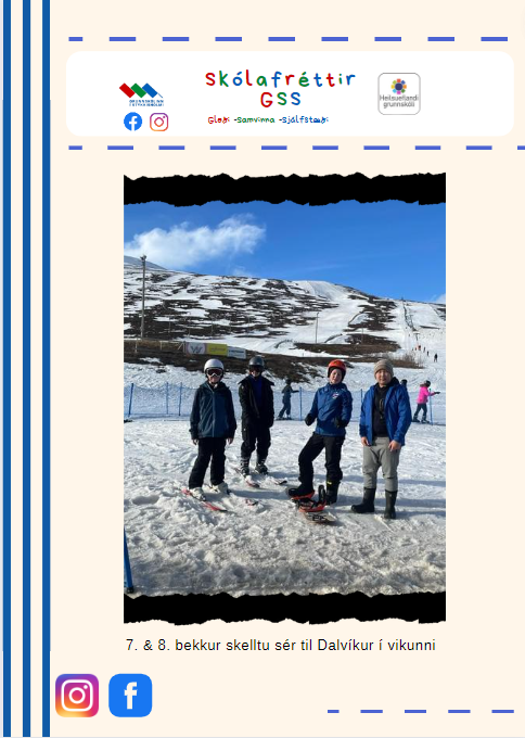 Skólafréttir vikuna 27. febrúar - 3. mars