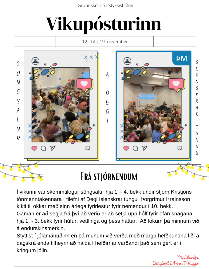 Vikupóstur stjórnenda