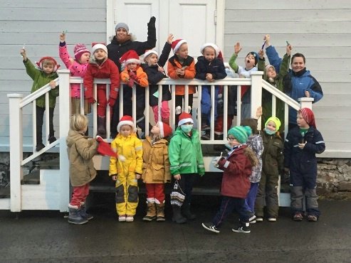 1. bekkur í heimsókn á sjúkrahúsinu