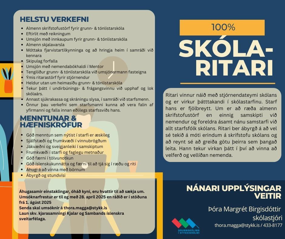 100% starf Skólaritara