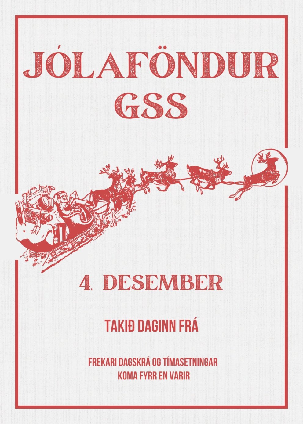 Jólaföndur GSS 4. desember
