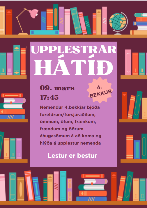 Upplestrarhátíð hjá 4.bekk