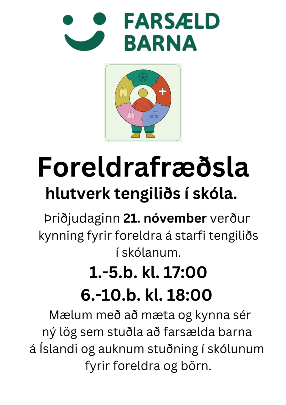 Farsæld barna - foreldrafræðsla