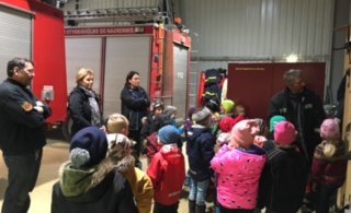 Heimsókn á slökkvistöðina