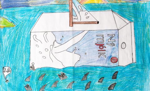 Verðlaunamynd nemanda í 4. bekk