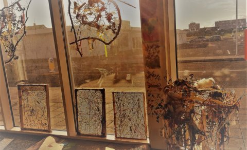 Sýning á listaverkum nemenda