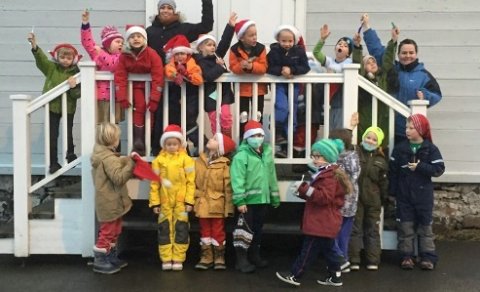 1. bekkur í heimsókn á sjúkrahúsinu