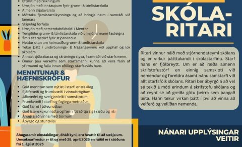 100% starf Skólaritara