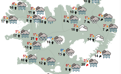 Lognið fer hratt yfir