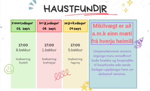 Haustfundir - saman leggjum við grunn að góðu skólaári