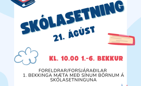 Skólasetning 21. ágúst 2025